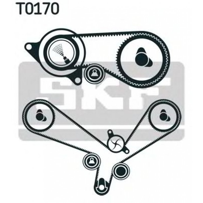 VKMC 01952 SKF Комплект ГРМ (ремінь + ролик + водяний насос)